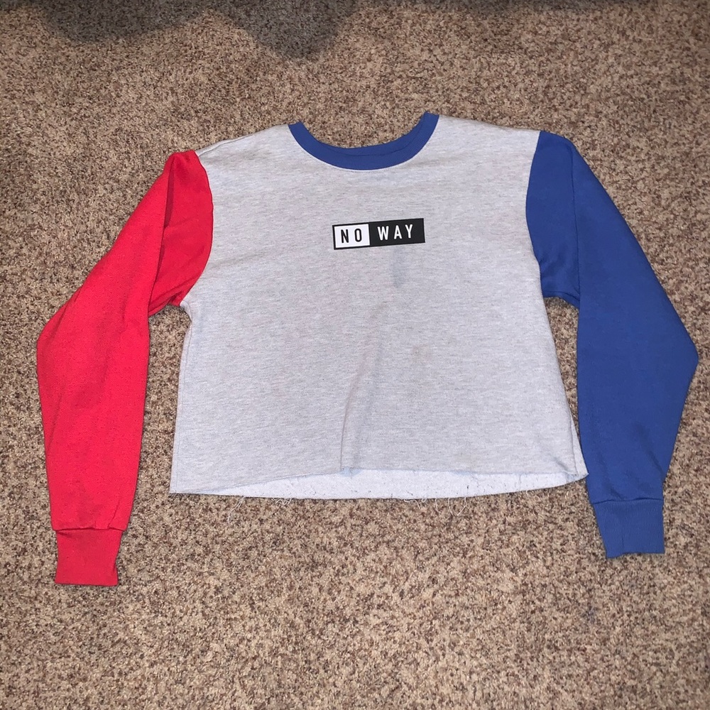 Long sleeved half cut shirt